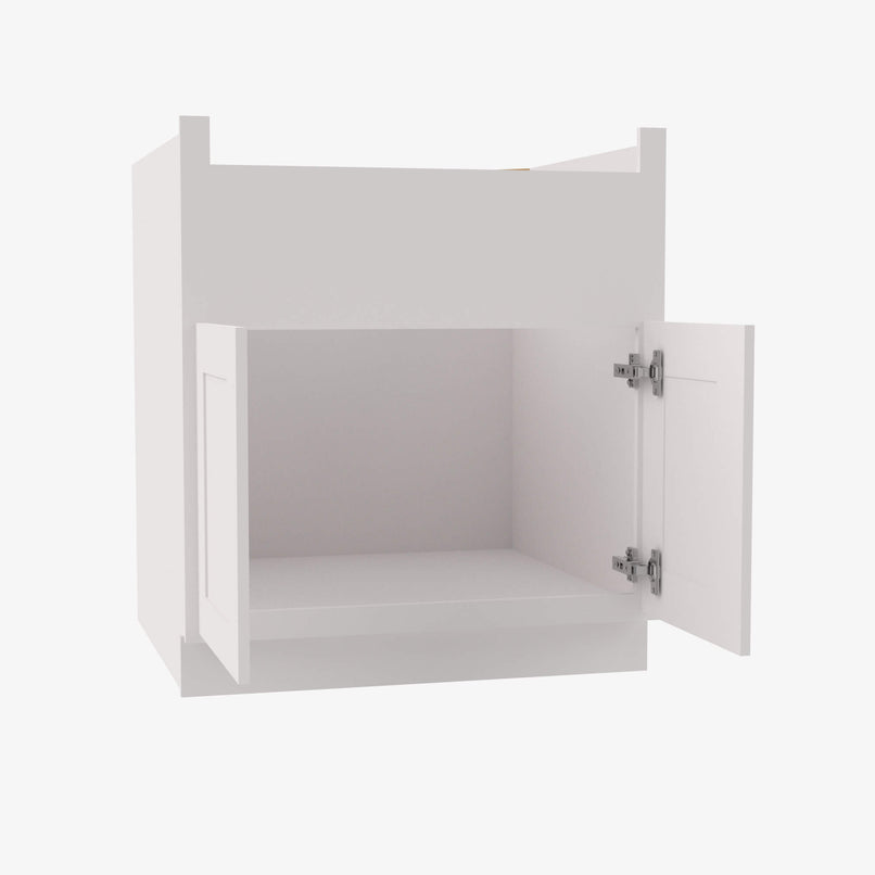 AW-FSB33B 33 Inch Farmhouse Sink Base Cabinet | Ice White Shaker - image 3