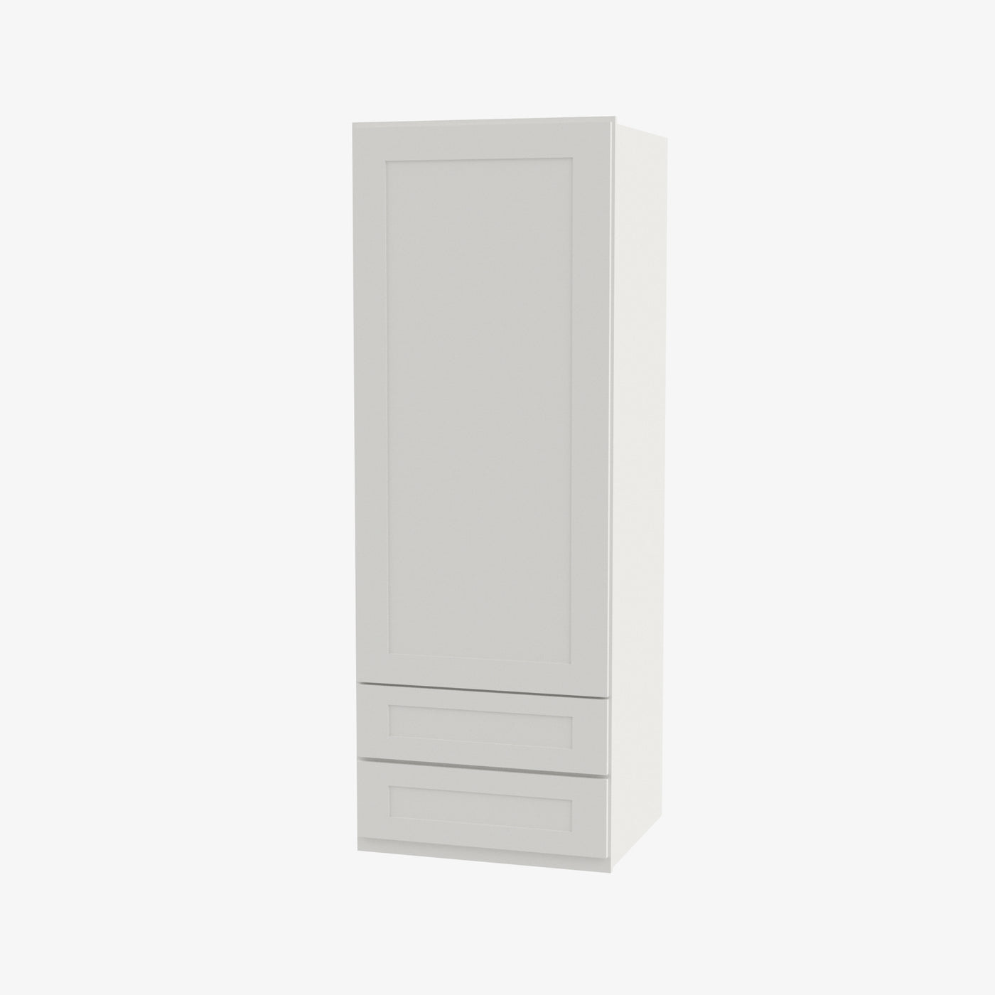 AZ-W2D1854 Single Door Cabinets 18 Inch Wall Cabinet With 2 Built-In Drawers | Forevermark Champagne Maple Shaker