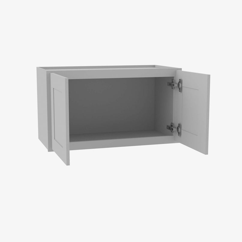 AB-W302424B Double Door 30 Inch Wall Refrigerator Cabinet | Lait Grey Shaker - image 3