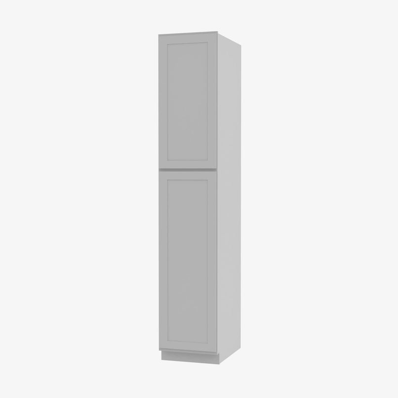 AB-WP1590 Double Door 15 Inch Tall Wall Pantry Cabinet | Lait Grey Shaker - image 2
