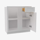 TW-BBLC45/48-42W Double Door 42 Inch Base Blind Corner Cabinets Cabinet | Uptown White - image 3