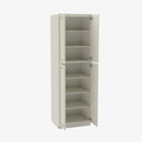 SL-WP2496B Four Door 24 Inch Tall Wall Pantry Cabinet with Butt Doors | Signature Pearl - image 3