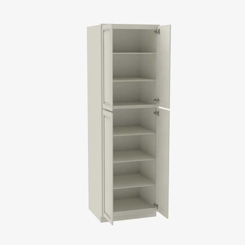 SL-WP2484B Four Door 24 Inch Tall Wall Pantry Cabinet with Butt Doors | Signature Pearl - image 3