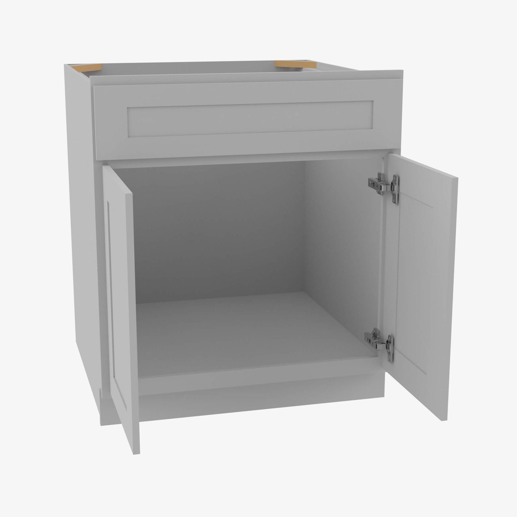 AB-S2421B-34-1/2 Double Door 24 Inch Sink Base Vanity with Drawers | Lait Grey Shaker - image 3
