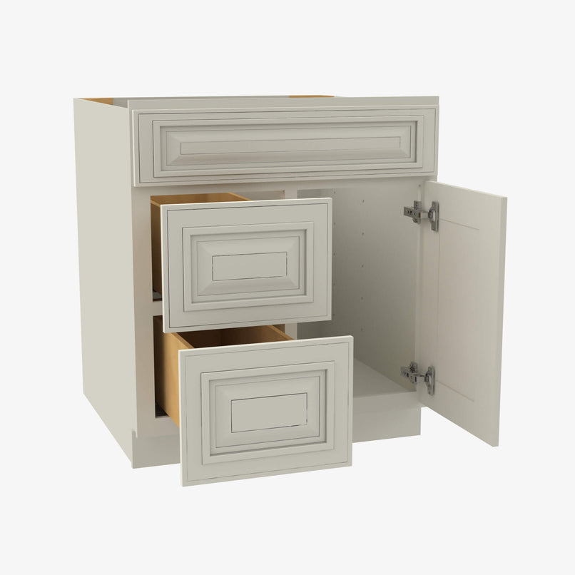 SL-S3021DL-34-1/2 Single Door Cabinets 30 Inch Combo Vanity with Left Drawer | Signature Pearl - image 3