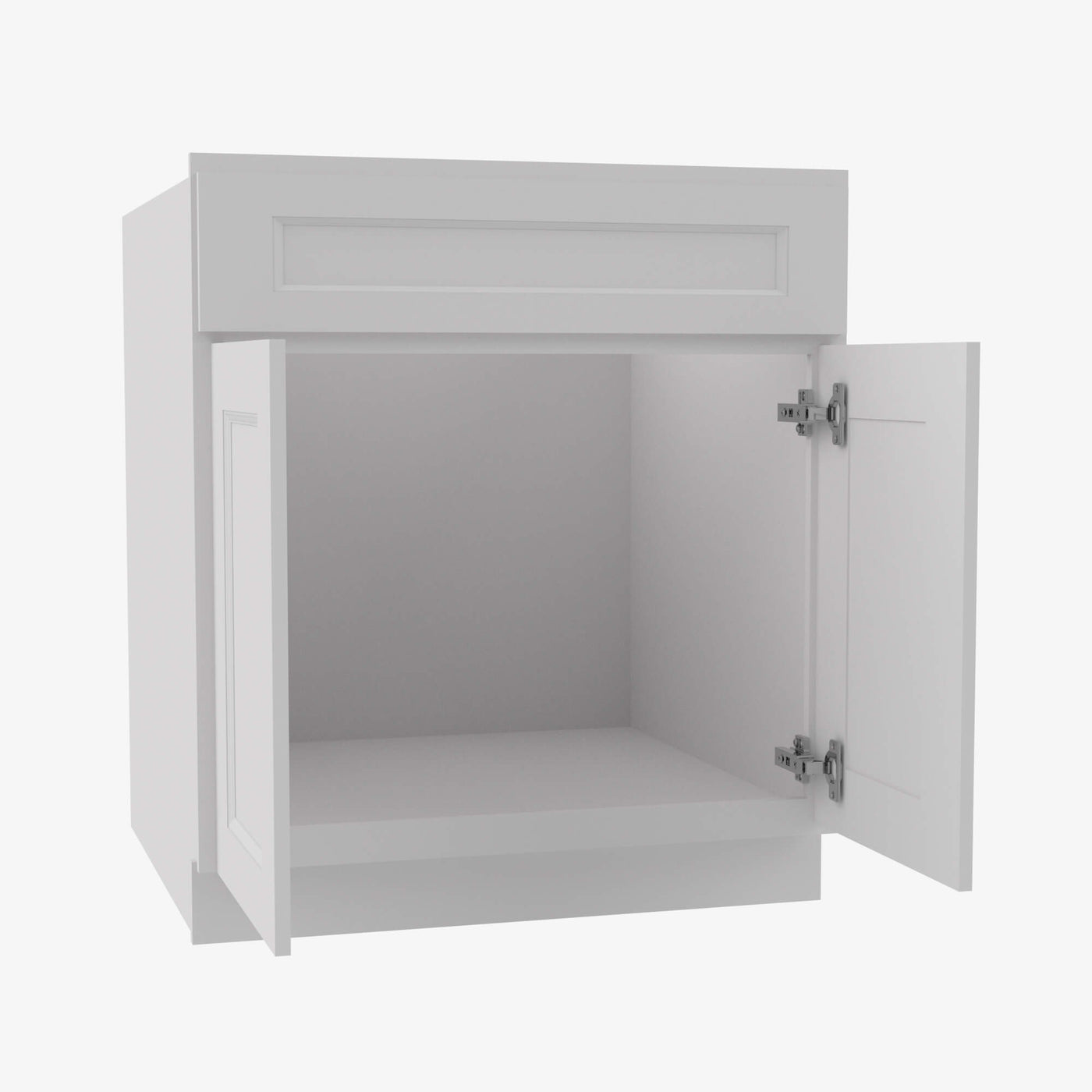 TW-S3021B-34-1/2 Double Door 30 Inch Sink Base Vanity with Drawers | Uptown White