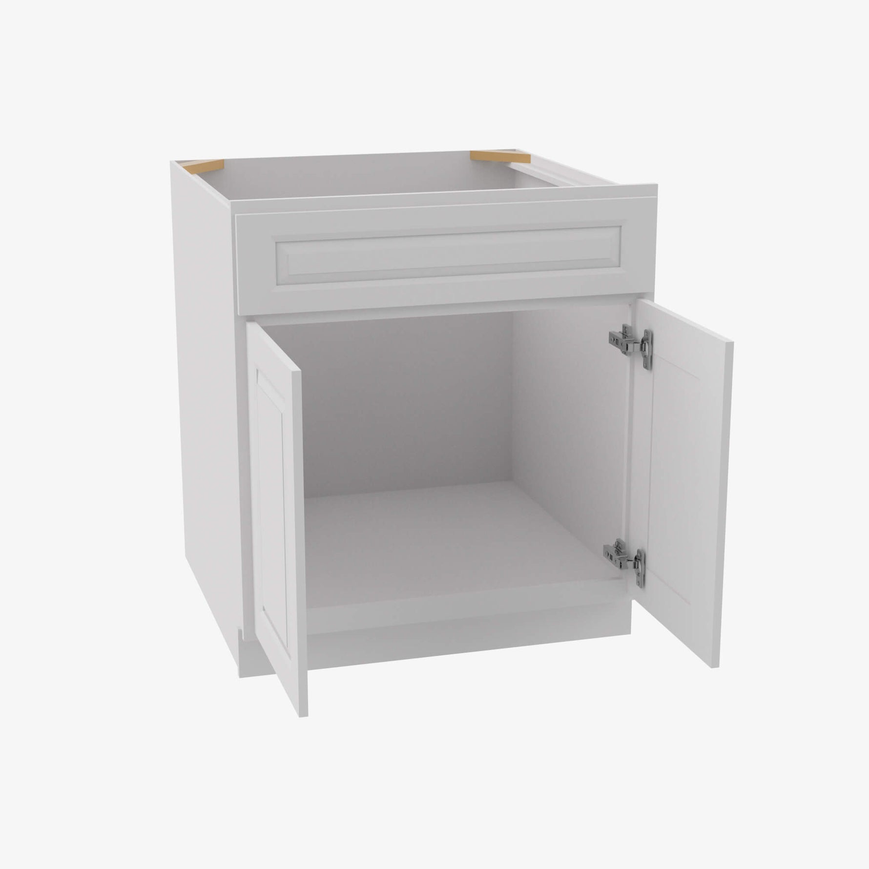 GW-S3021B-34-1/2 Double Door 30 Inch Sink Base Vanity with Drawers | Gramercy White - image 3