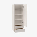 TQ-W2D1848 Single Door Cabinets 18 Inch Wall Cabinet With 2 Built-In Drawers | Townplace Crema - image 3