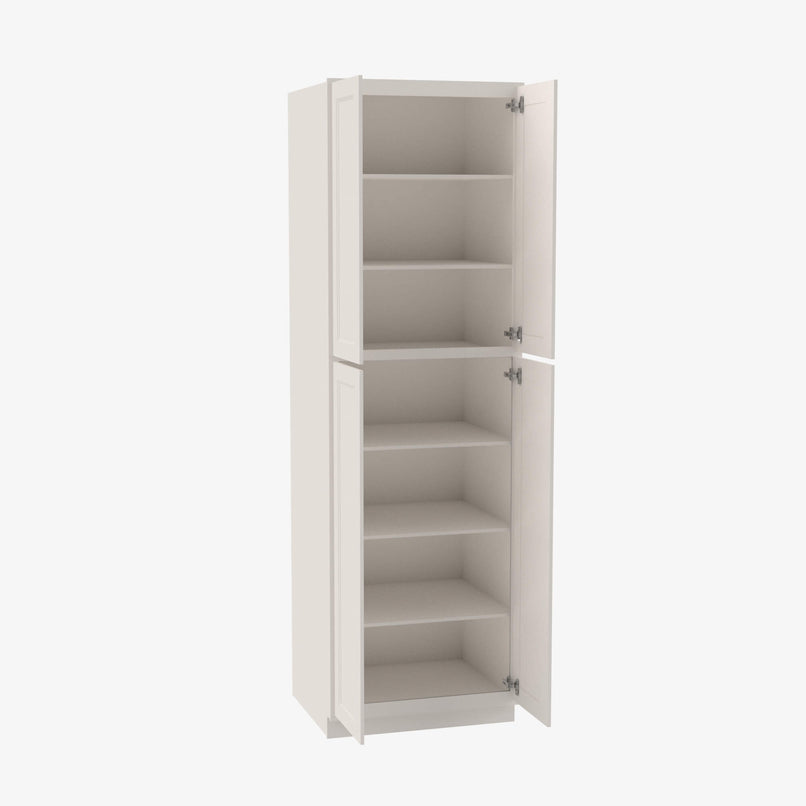 TQ-WP2484B Four Door 24 Inch Tall Wall Pantry Cabinet with Butt Doors | Townplace Crema - image 2