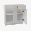 GW-BBLC39/42-36W Double Door 36 Inch Base Blind Corner Cabinets Cabinet | Gramercy White - image 3