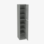 TG-WP1584 Double Door 15 Inch Tall Wall Pantry Cabinet | Midtown Grey - image 3