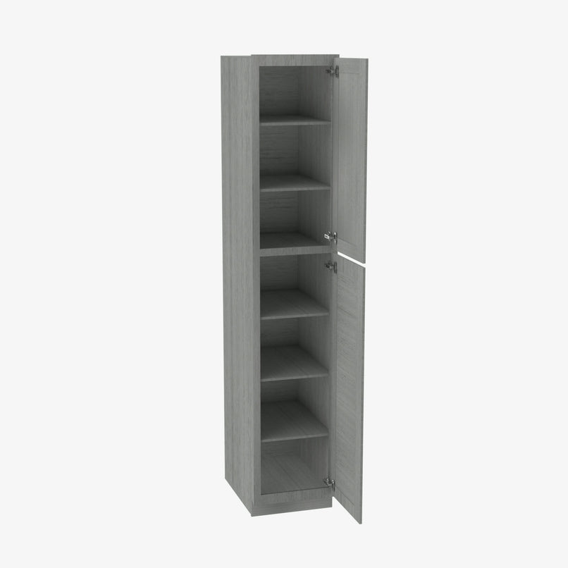 TG-WP1884 Double Door 18 Inch Tall Wall Pantry Cabinet | Midtown Grey - image 3