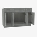 TG-S4821B12D-34-1/2 Double Door 48 Inch Sink Base Combo Vanity with Drawers | Midtown Grey - image 3