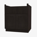 AA-FSB36B Double Door 36 Inch Farmhouse Sink Base Cabinet | Blaze Black Shaker - image 3