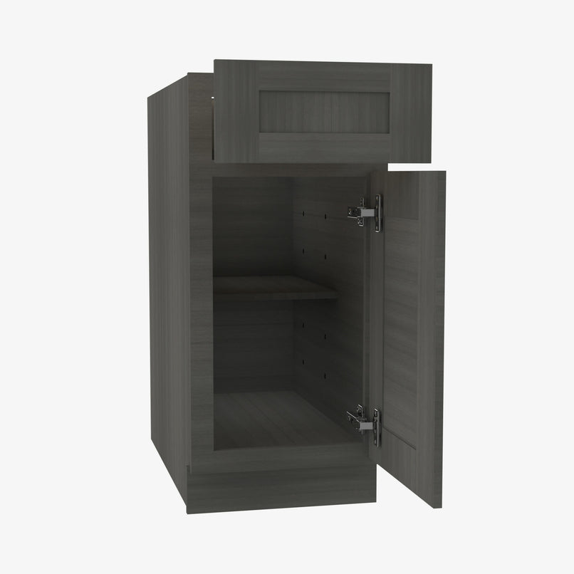 AG-B12 Single Door Cabinets 12 Inch Base Cabinet | Greystone Shaker - image 3
