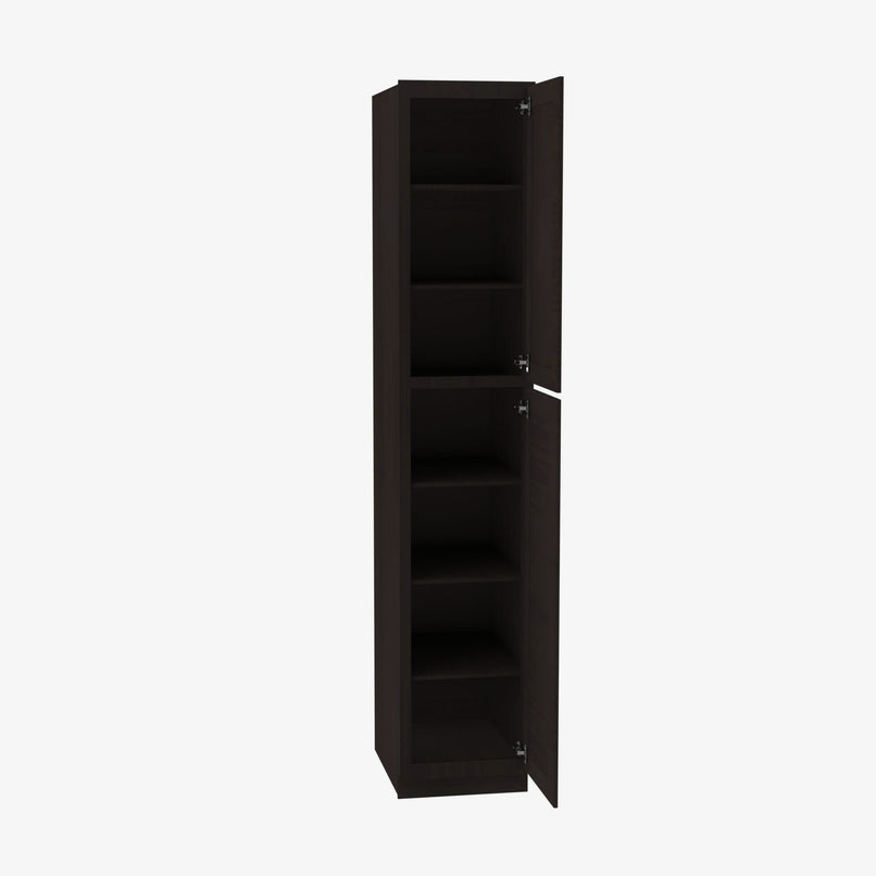 AG-WP1596 Double Door 15 Inch Tall Wall Pantry Cabinet | Greystone Shaker - image 3