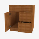 PR-S3021DR-34-1/2 Single Door Cabinets 30 Inch Combo Vanity with Right Drawer | Petit Brown - image 3