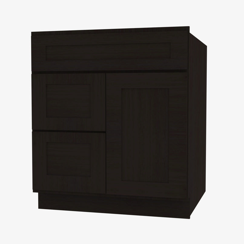 AG-S3621BDL-34-1/2 Double Door 36 Inch Sink Base Combo Vanity with Left Drawer | Greystone Shaker - image 3