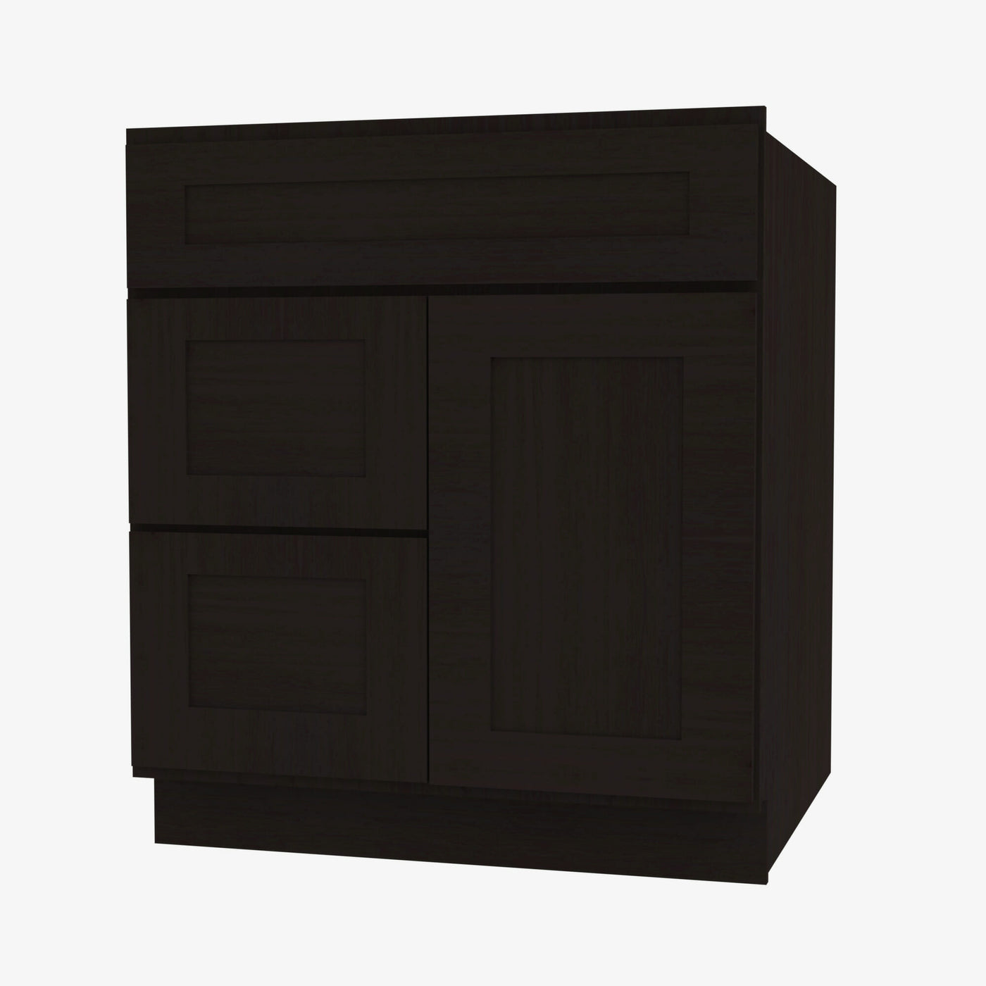 AG-S3021DL-34-1/2 Single Door Cabinets 30 Inch Combo Vanity with Left Drawer | Greystone Shaker