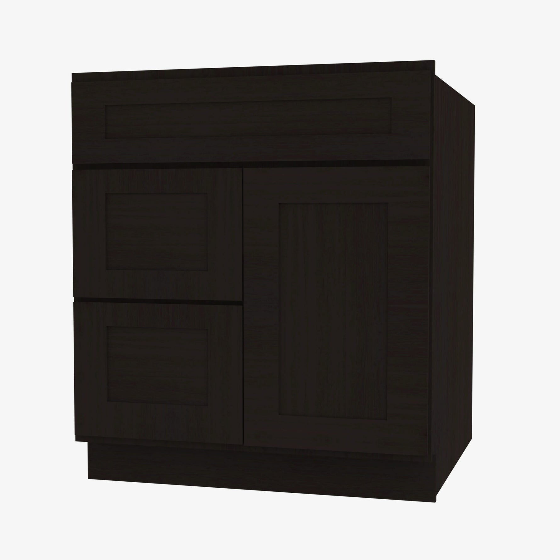 AG-S3021DL-34-1/2 Single Door Cabinets 30 Inch Combo Vanity with Left Drawer | Greystone Shaker - image 3