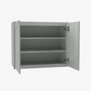 AN-W3036B Double Door 30 Inch Wall Cabinet | Nova Light Grey Shaker - image 3