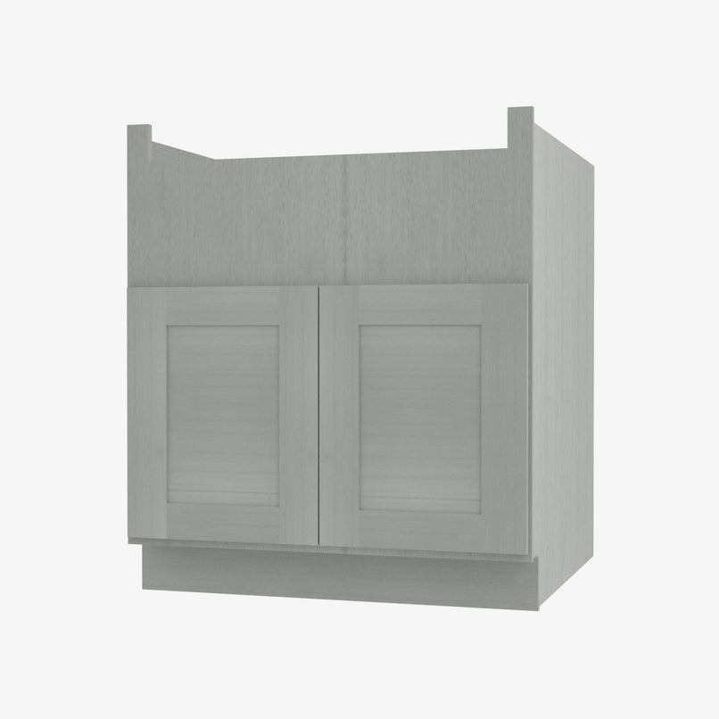 AN-FSB30B 30 Inch Farmhouse Sink Base Cabinet | Nova Light Grey Shaker - image 3