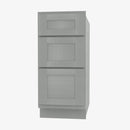 AN-DB12 3 12 Inch 3 Drawer Pack Base Cabinet | Nova Light Grey Shaker - image 3