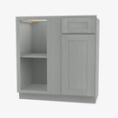 AN-BBLC45/48-42W Double Door 42 Inch Base Blind Corner Cabinets Cabinet | Nova Light Grey Shaker - image 3