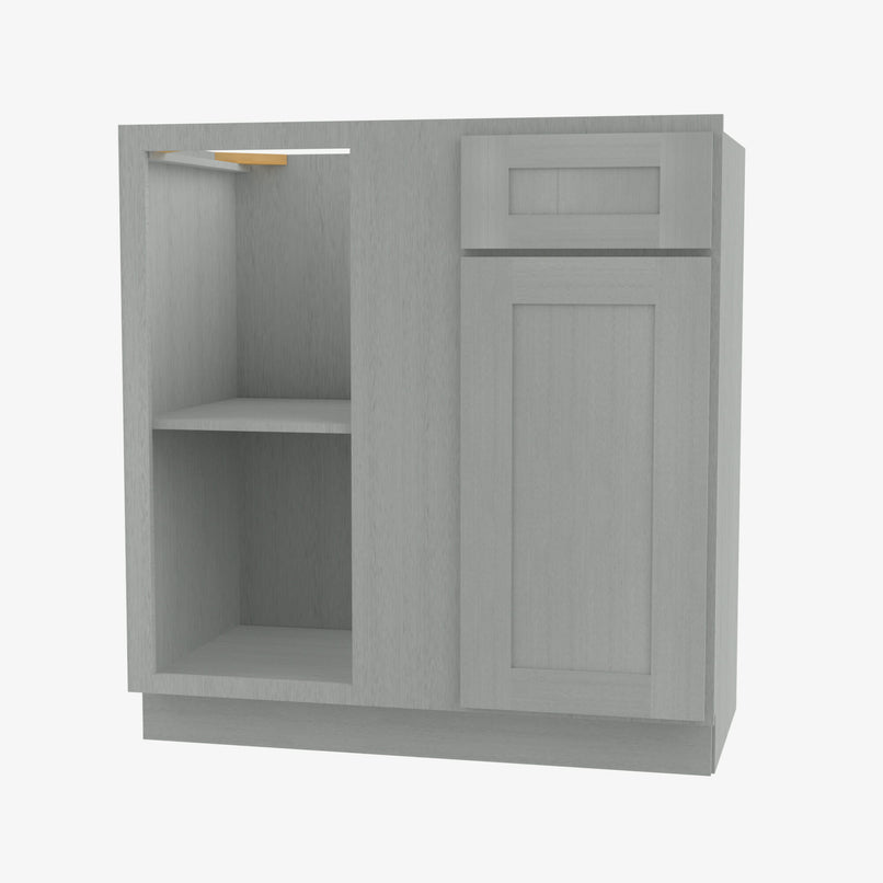 AN-BBLC39/42-36W Double Door 36 Inch Base Blind Corner Cabinets Cabinet | Nova Light Grey Shaker - image 3