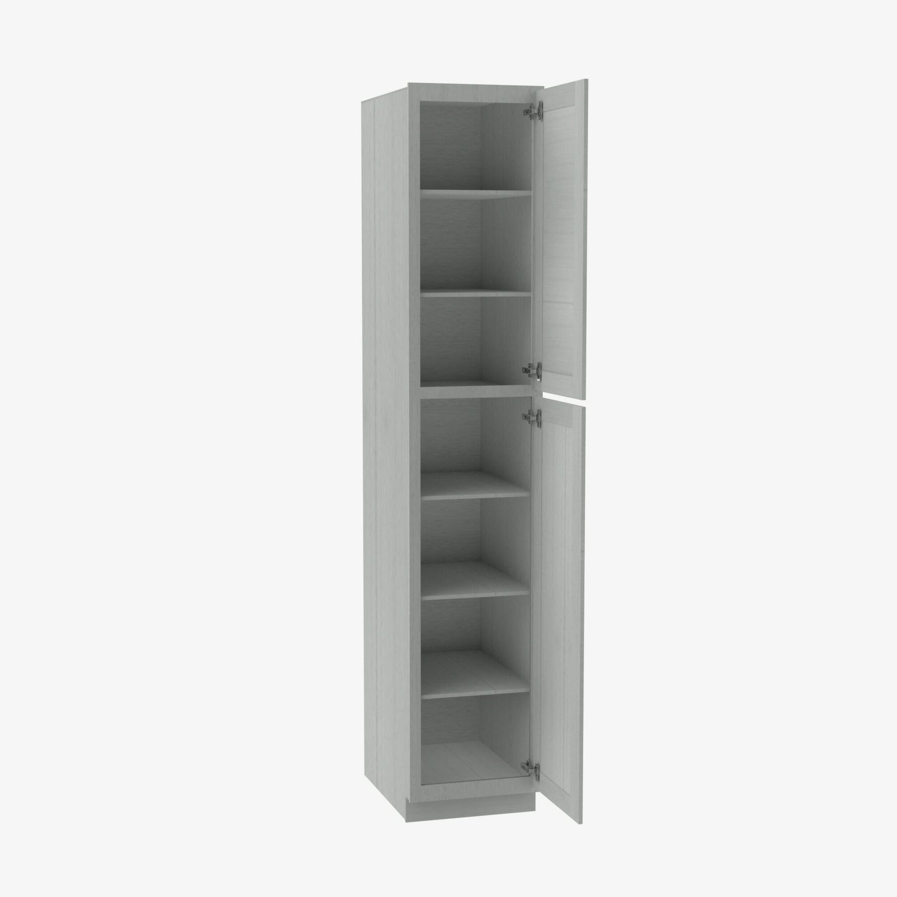 AN-WP1896 Double Door 18 Inch Tall Wall Pantry Cabinet | Nova Light Grey Shaker - image 3