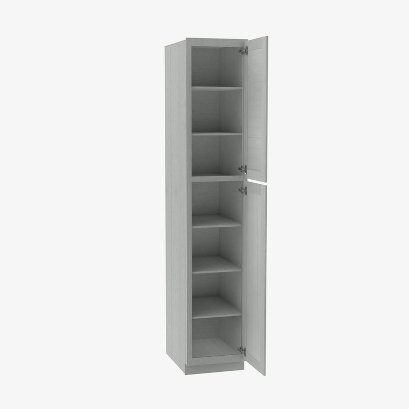 AN-WP1884 Double Door 18 Inch Tall Wall Pantry Cabinet | Nova Light Grey Shaker - image 3