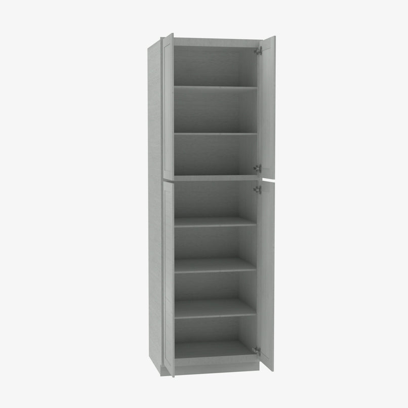 AN-WP2496B Four Door 24 Inch Tall Wall Pantry Cabinet with Butt Doors | Nova Light Grey Shaker - image 3