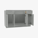 AN-S4821B12D-34-1/2 Double Door 48 Inch Sink Base Combo Vanity with Drawers | Nova Light Grey Shaker - image 3