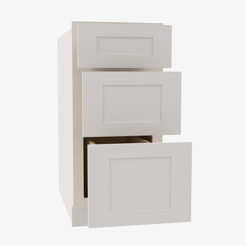 VW-DB18 3 18 Inch 3 Drawer Pack Base Cabinet | Rio Vista White Shaker - image 3