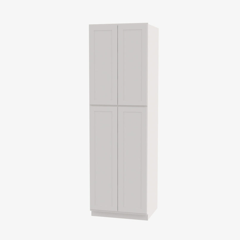 VW-WP2496B Four Door 24 Inch Tall Wall Pantry Cabinet with Butt Doors | Rio Vista White Shaker - image 3