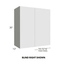 Fabuwood Illume Tuscany Como Ash 2 Corner Cabinet – ITCA2-WBC3630 - image 1