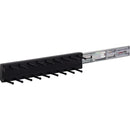 Closet System 14" Sliding Push Open Tie Rack Organizer with 18 Hooks - 100lb Bearing - image 4