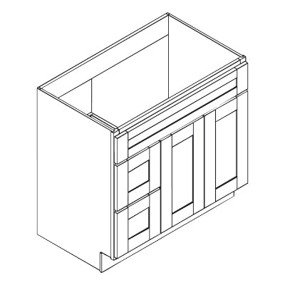 ESOI-3621DL 36"W Vanity Combo Bases Left