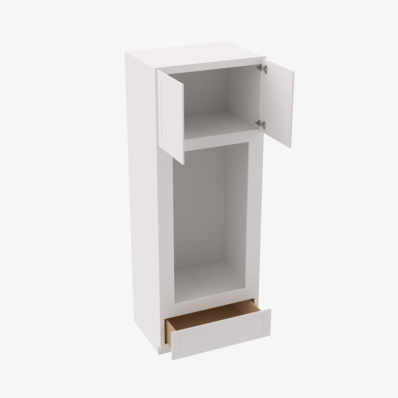 AZ-OM3396B Double Door 33 Inch Tall Double Oven / Oven Microwave Cabinet | Forevermark Champagne Maple Shaker - image 1