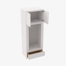 AZ-OM3384B Double Door 33 Inch Tall Double Oven / Oven Microwave Cabinet | Forevermark Champagne Maple Shaker - image 1