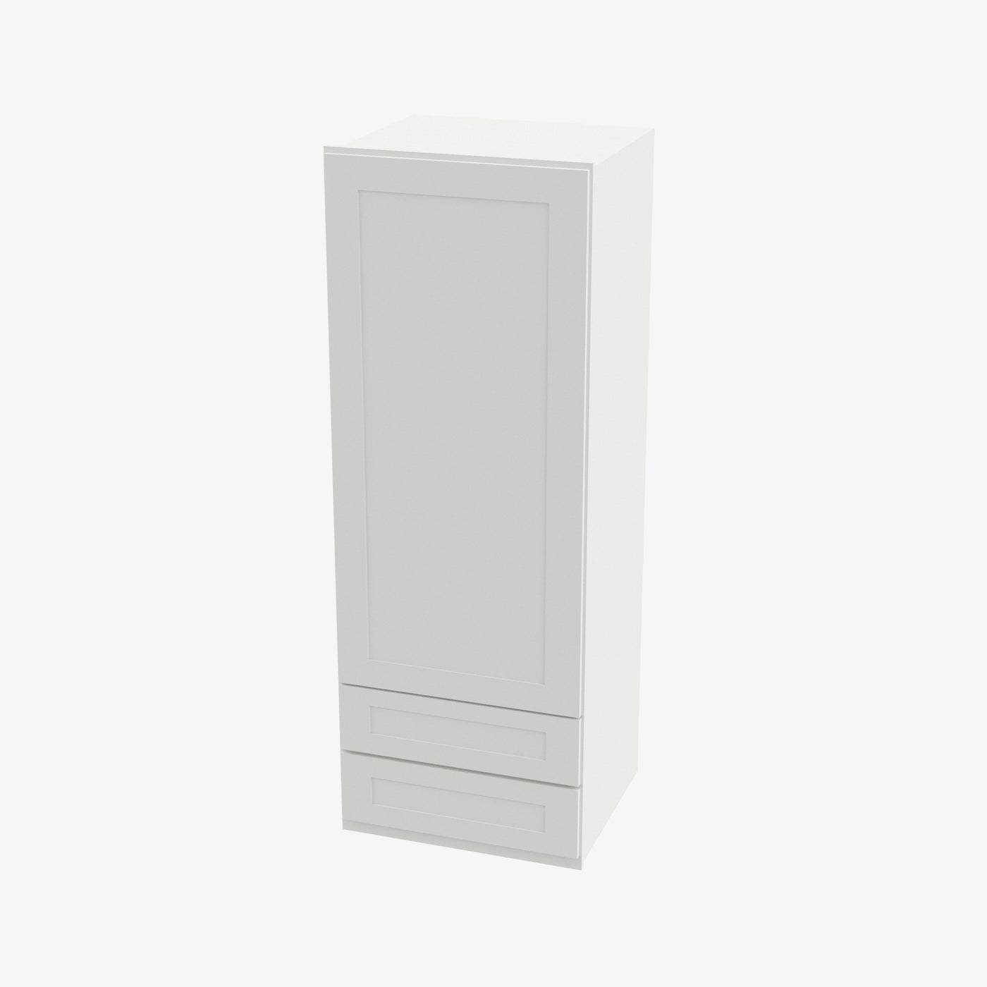 AZ-W2D1848 Single Door Cabinets 18 Inch Wall Cabinet With 2 Built-In Drawers | Forevermark Champagne Maple Shaker
