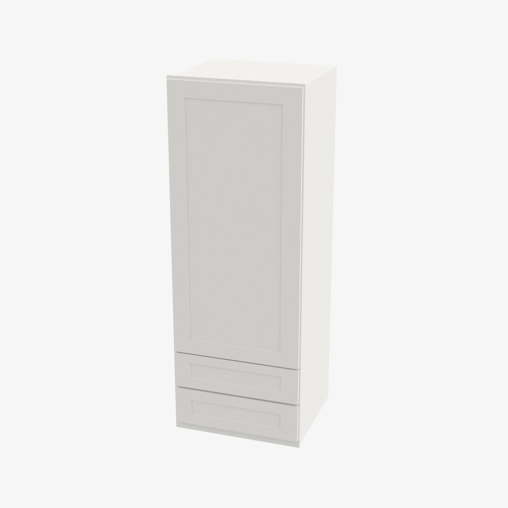 AZ-W2D1848 Single Door Cabinets 18 Inch Wall Cabinet With 2 Built-In Drawers | Forevermark Champagne Maple Shaker - image 4