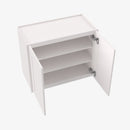 AW-W2442B Double Door 24 Inch Wall Cabinet | Ice White Shaker - image 4