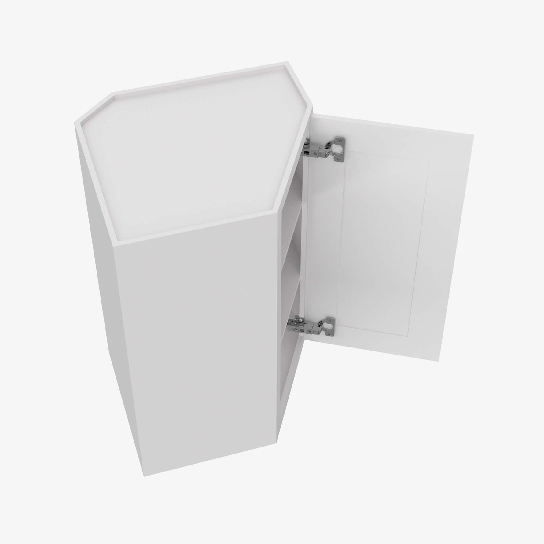 TW-WDC2436 Single Door Cabinets 24 Inch Wall Diagonal Corner Cabinet | Uptown White - image 4