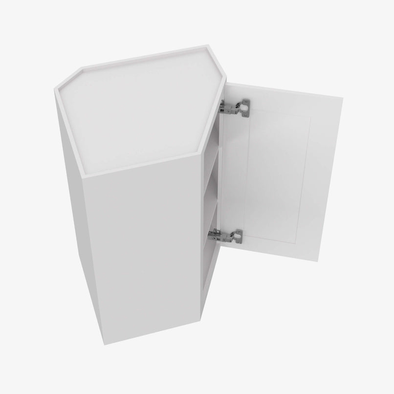 TW-WDC273615 Single Door Cabinets 27 Inch Wall Diagonal Corner Cabinet | Uptown White - image 4