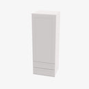 AW-W2D1860 Single Door Cabinets 18 Inch Wall Cabinet With 2 Built-In Drawers | Ice White Shaker - image 2