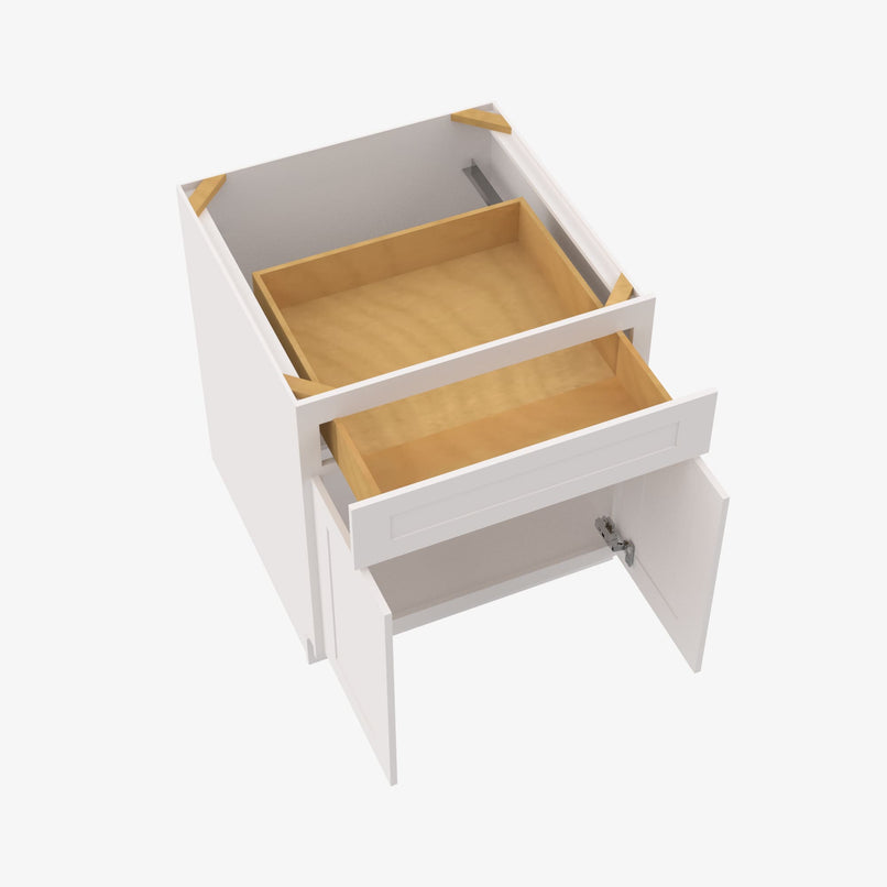 AW-B27B Double Door 27 Inch Base Cabinet | Ice White Shaker - image 4