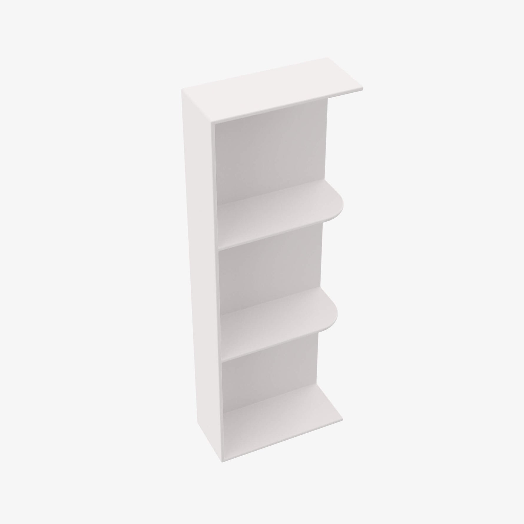 AW-WES542 Wall End Shelf with Open Shelves | TSG Forevermark Ice White Shaker - image 2