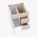 Single Door Cabinet 30 Inch Combo Vanity With Right Drawer – Forevermark Cabinetry Ice White Shaker - image 7