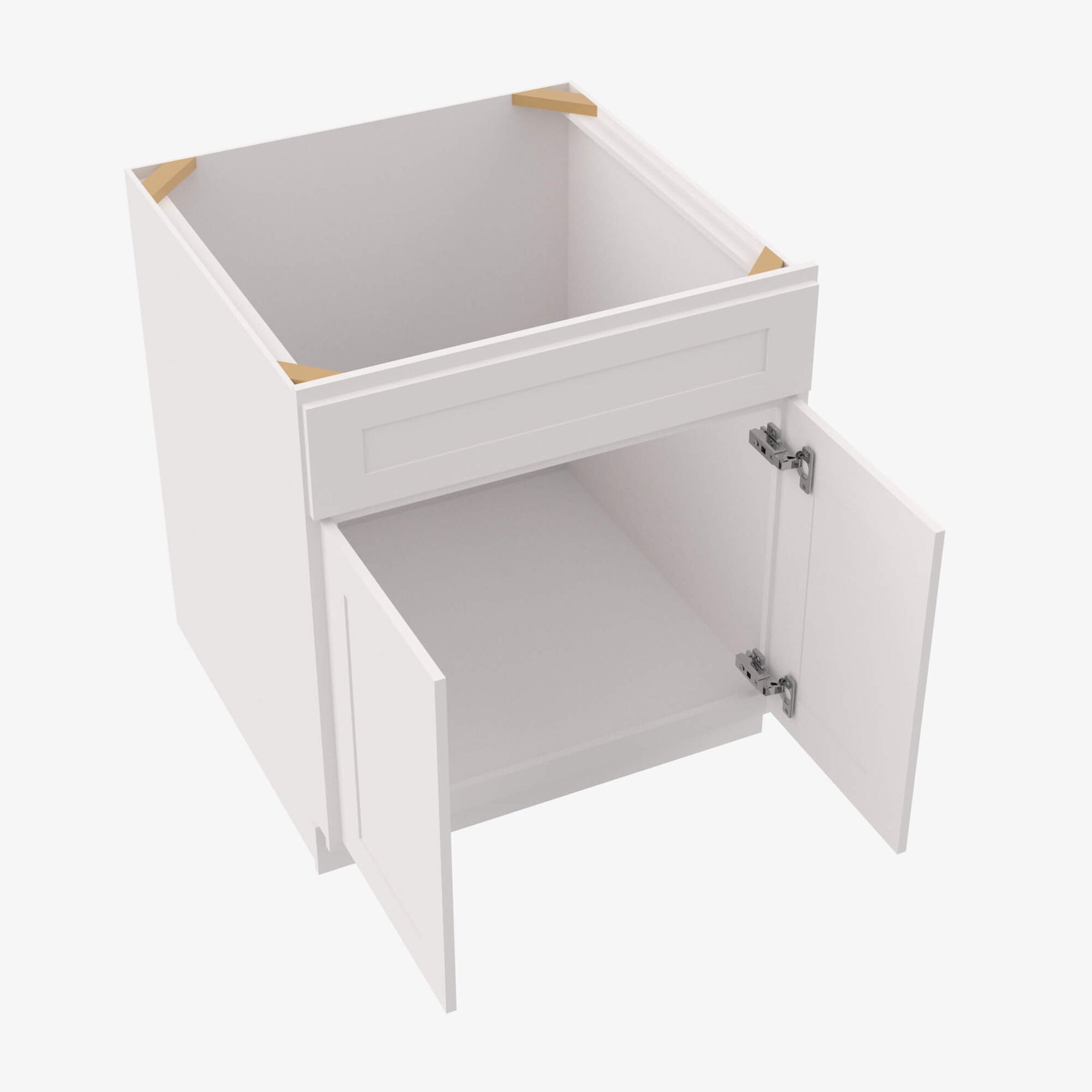 AW-S3021B-34-1/2 Double Door 30 Inch Sink Base Vanity with Drawers | Ice White Shaker - image 4